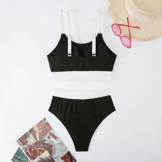 Damen Sport-Bikini-Set mit elegantem Design und verstellbaren Trägern R&B