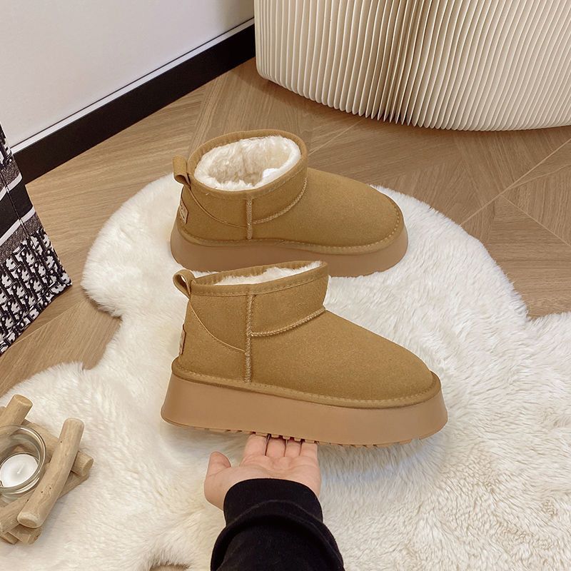 Damen Kuschelige Winterstiefel mit warmem Innenfutter und robuster Sohle