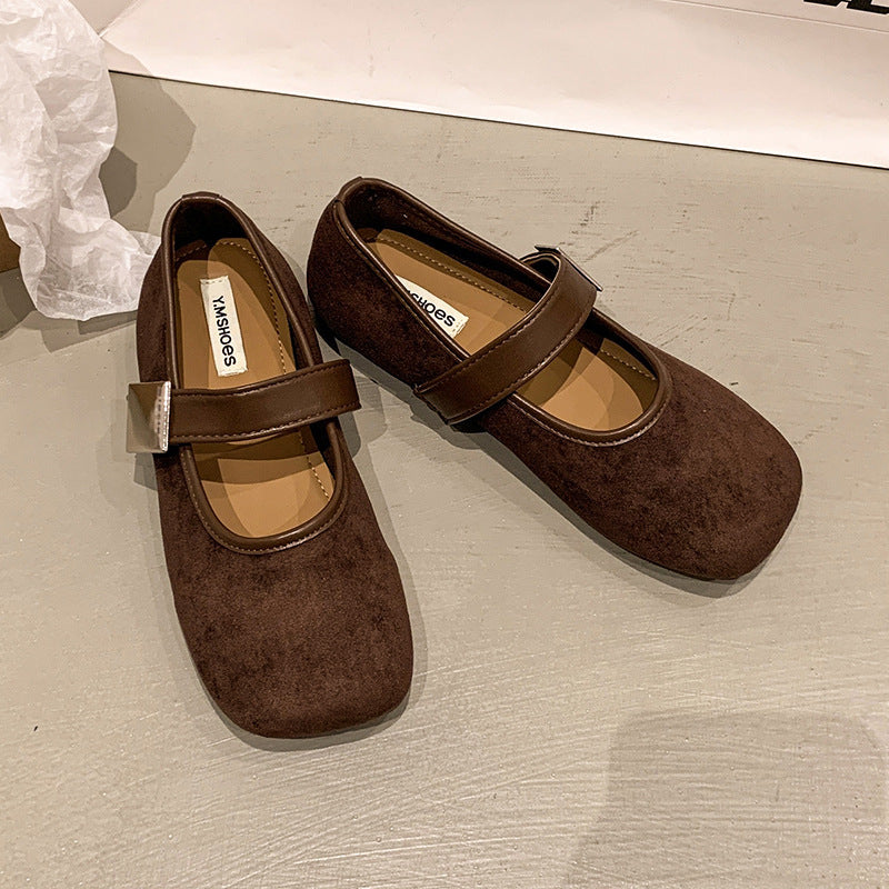 Damen Elegante Ballerinas mit verstellbarem Riemen und hochwertiger Verarbeitung R&B