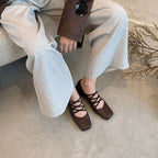 Damen Ballerinas mit einem innovativen Schnürdesign und komfortabler Einlegesohle