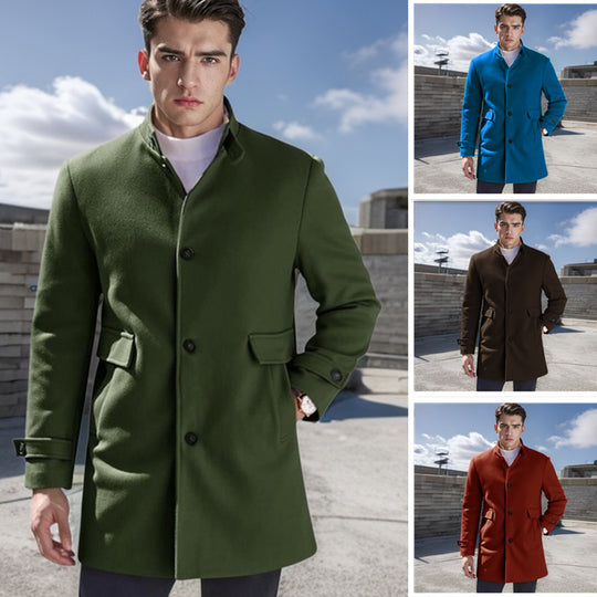 Herren eleganter Außenmantel mit praktischen Taschen R&B