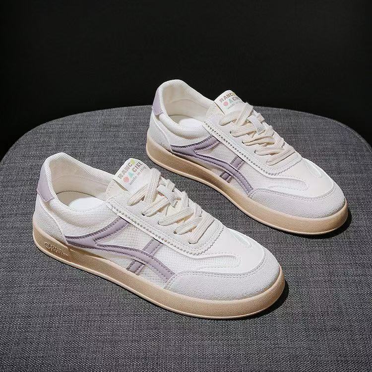 Damen Sneakers im lässigen Retro-Stil mit atmungsaktiven Mesh-Einsätzen und dämpfender Sohle R&B