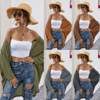 Damen lässige Strickjacke im oversized Schnitt R&B
