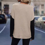 Damen Elegantes Strickoberteil mit gehäkeltem Spitzenkragen
