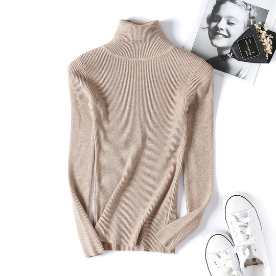 Damen Rollkragenpullover im feinen Rippenstrick R&B