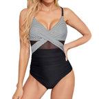 Damen Hochwertiger Einteiler Badeanzug mit trendigen Cut-Out-Details R&B