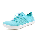 Unisex nan flacher Stadt-Sneaker mit Schnellzugverschluss, elastischem Strickoberteil und stoßabsorbierender Leichtsohle R&B