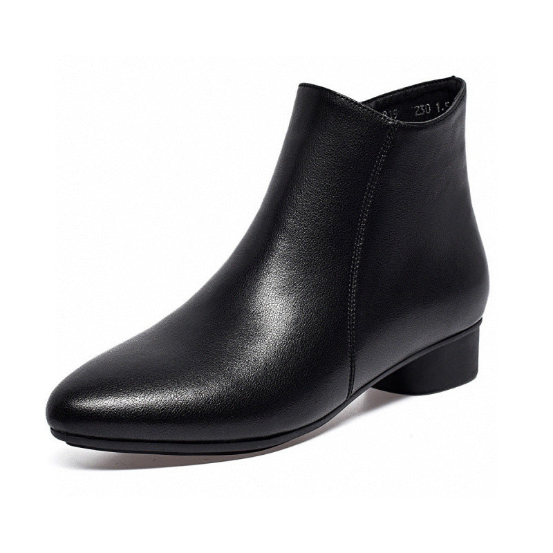 Damen Elegante Ankle Boots mit spitzem Schnitt und hochwertiger Lederverarbeitung R&B