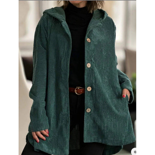 R&B | Baumwolljacke mit Kapuze, lockere Passform, mittellang, für den täglichen Gebrauch