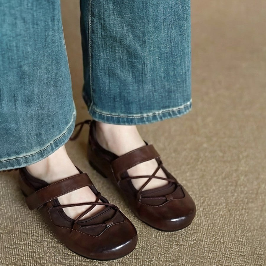 Damen Ballerinas mit verstellbarem Riemchen R&B