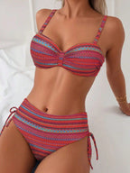 Damen Hochwertiger Bikini mit modischem Push-Up-Bra und hochgeschnittenem Unterteil R&B