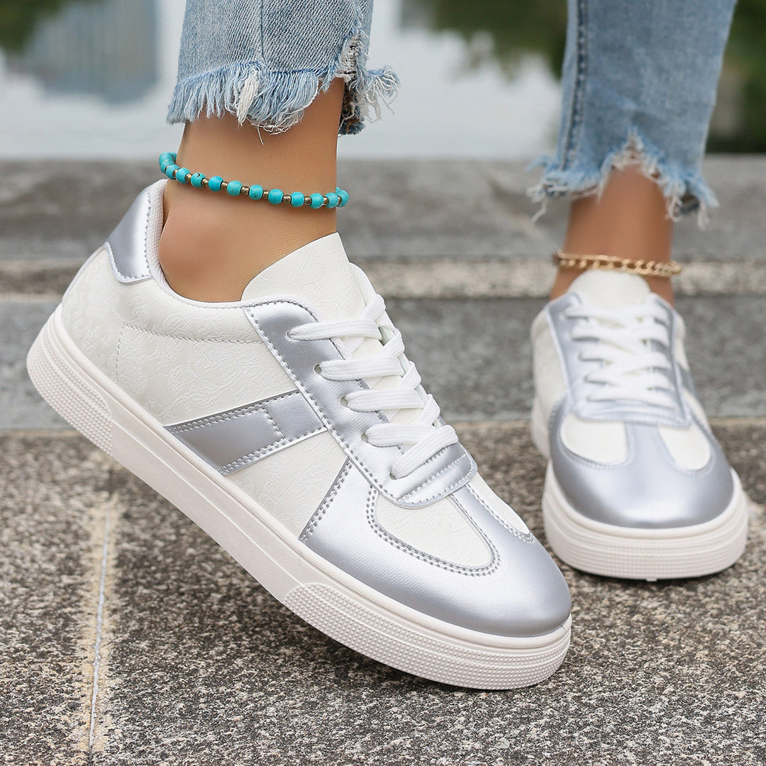 Damen Sneakers im modernen Retro-Design mit atmungsaktiven Einsätzen R&B
