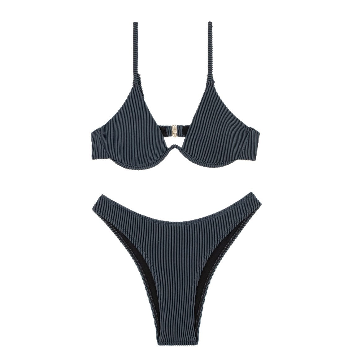 Damen Triangel-Bikini mit raffinierten Rippendetails R&B