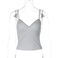 Damen Charmantes Spaghetti-Top mit Punkten R&B