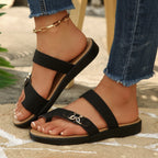 Damen Bequeme Sandalen mit funkelndem Schmuckdetail R&B