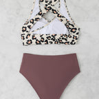 Damen Sportlicher Bikini-Set mit modischem Leo-Design R&B