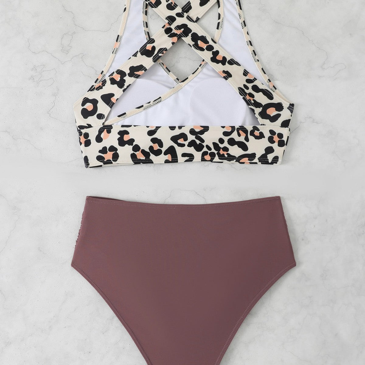 Damen Sportlicher Bikini-Set mit modischem Leo-Design R&B