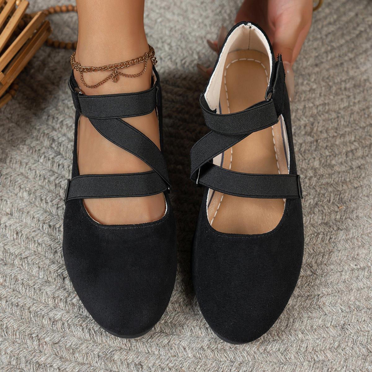 Damen elegante Wedges mit verstellbarem Riemendesign R&B
