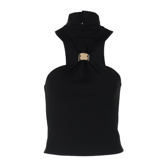 Damen modernes High-Neck Top R&B