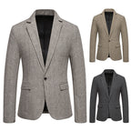 Herren eleganter Blazer mit feinem Karomuster