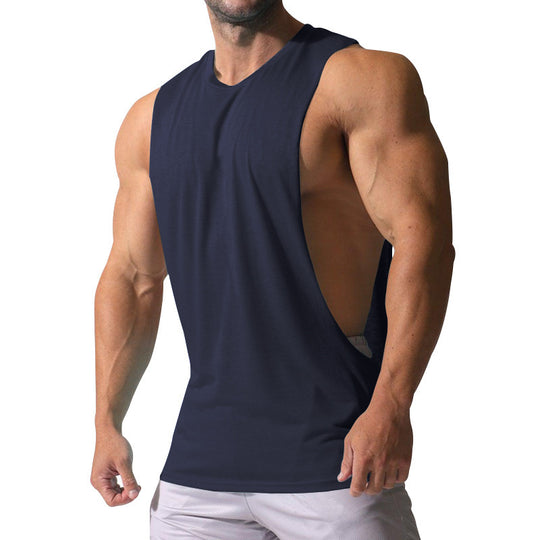 Herren Ärmelloses Sportshirt mit tiefem Rückenausschnitt und atmungsaktivem Material R&B