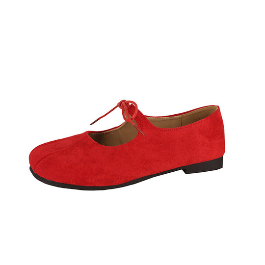 Damen elegante Ballerinas mit praktischer Schleifenverzierung und hochwertigem Wildlederoberteil R&B