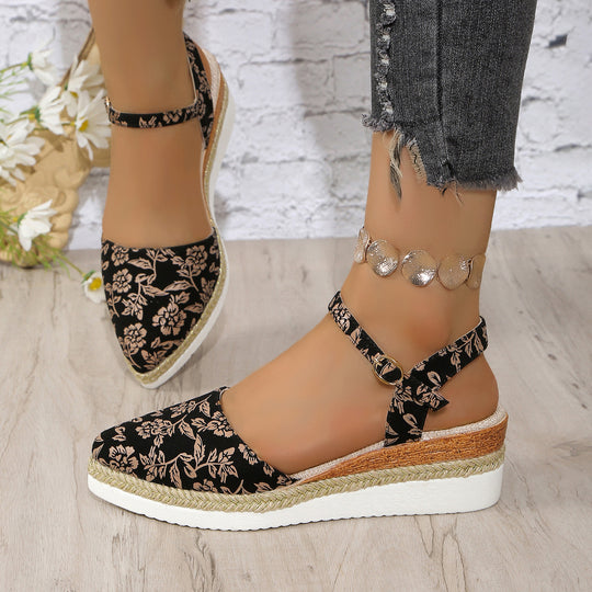 Damen Espadrilles mit raffiniertem Blumendruck R&B