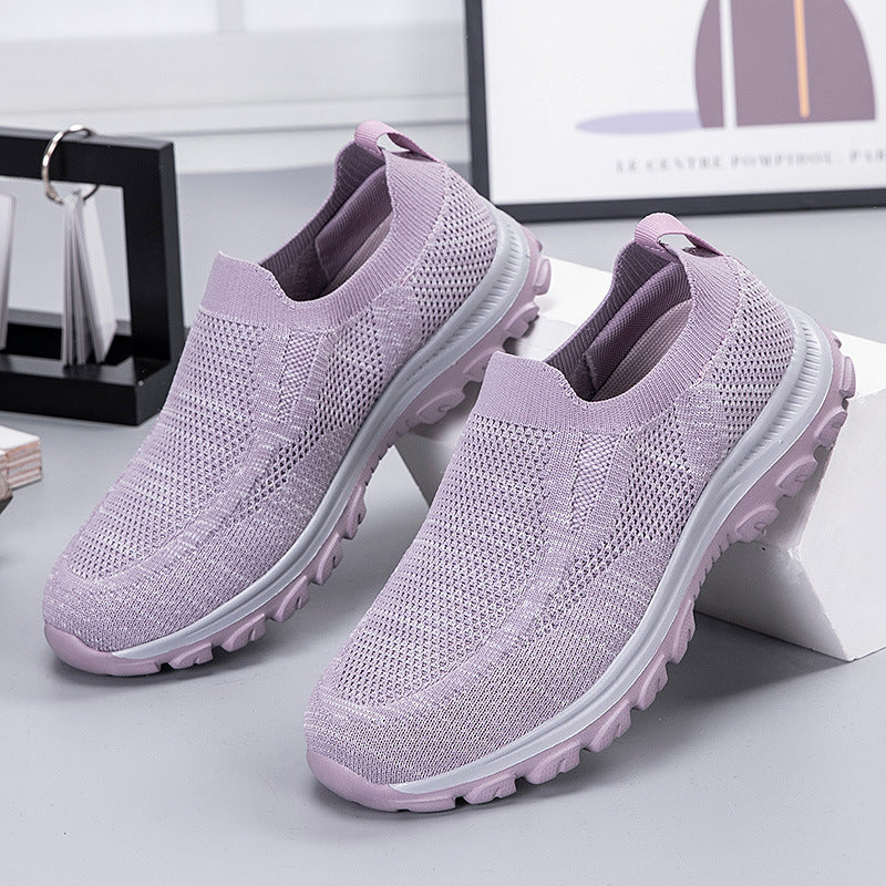 Damen Freizeit-Sneaker mit atmungsaktivem Mesh-Obermaterial und flexiblem Sohlenkomfort R&B