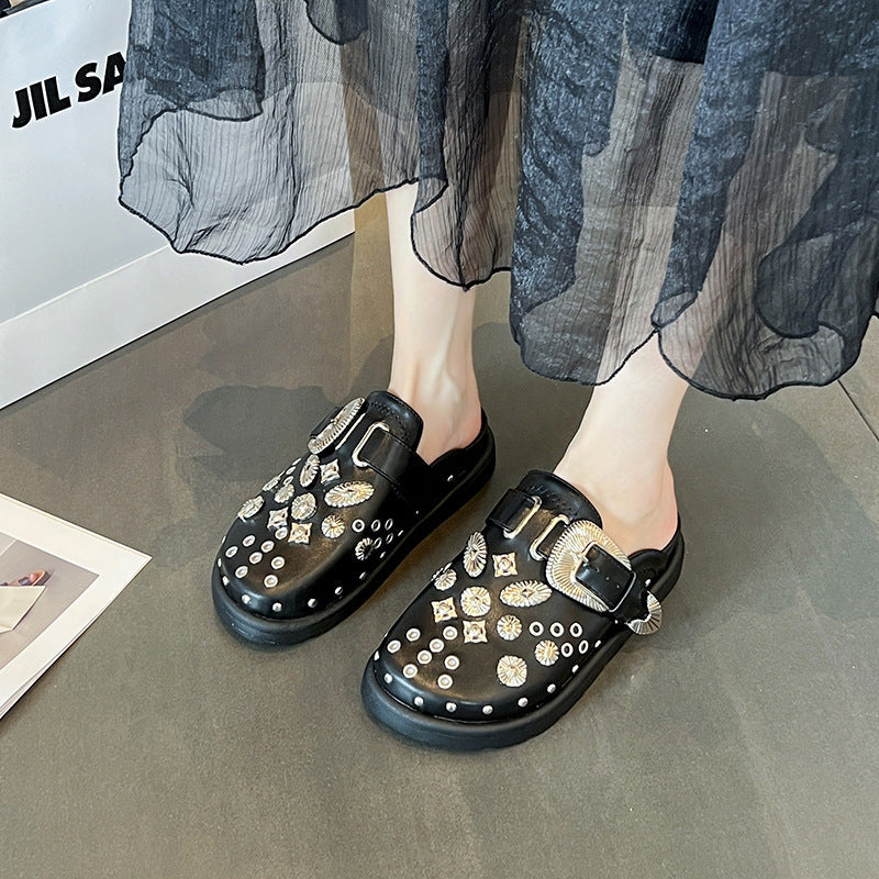Damen Clogs mit aufwendigem Schmuckdesign R&B