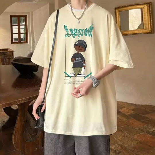 Damen oversized T-Shirt mit grafischem Print und lässigem Schnitt R&B