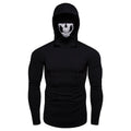 Herren Langarmshirt mit Kapuze und einzigartigem Totenkopfdesign