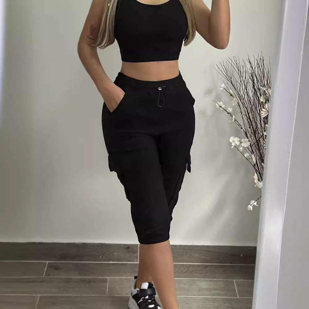 Damen Cargo-Jogginghose mit praktischen Taschen und elastischem Bündchen R&B