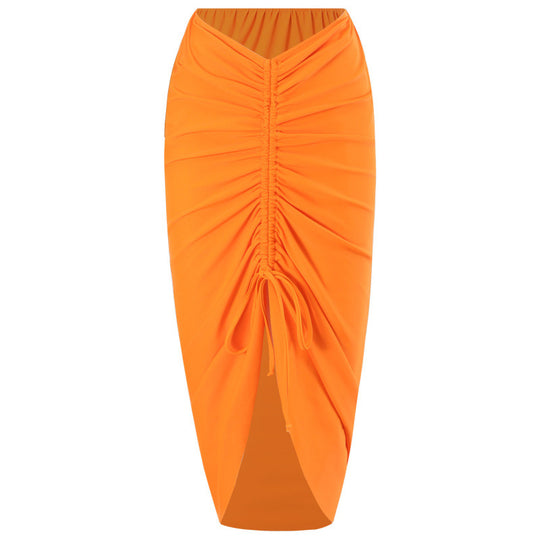 Damen Einteiler Badeanzug mit asymmetrischem Schnitt und modischem Wickelrock R&B