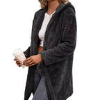 Damen Kuscheljacke mit Kapuze und weich gestricktem Fleece R&B