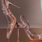 Damen High Heels mit funkelnden Strassdetails R&B