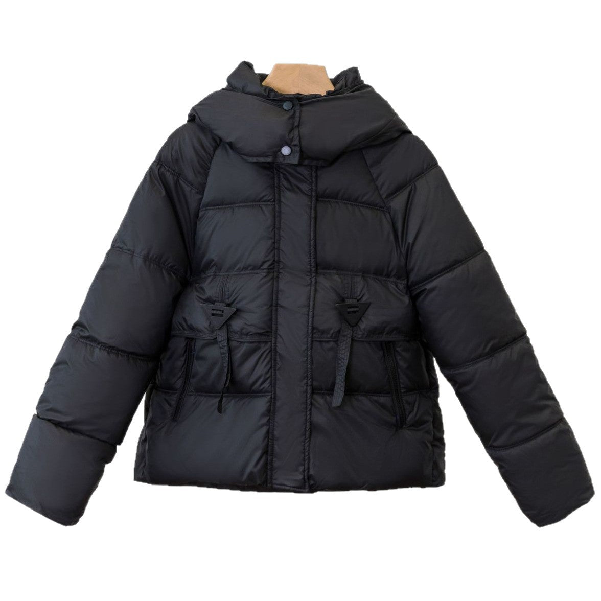 Damen Ultraleichte Pufferjacke mit verstellbarem Kapuzenkragen und praktischen Reißverschlusstaschen R&B