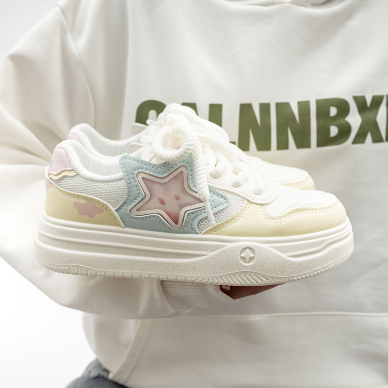 Damen Sneakers mit einzigartigem Sternendesign und bequemer Dämpfung