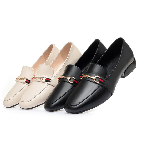 Damen Mokassins mit modischem Schmuckdetail und komfortablem Absatz R&B