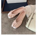 Damen Ballerinas mit modischem Punkte-Design und dekorativem Schleifenakzent R&B