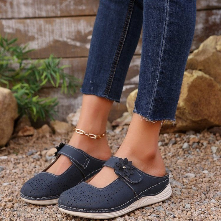 Damen atmungsaktive Clogs mit floralem Dekor R&B