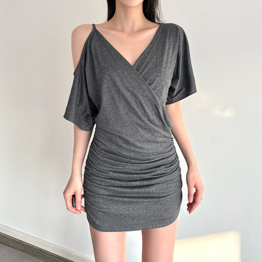 Damen Wickeloberteil mit asymmetrischem Schnitt und Rüschendetails R&B