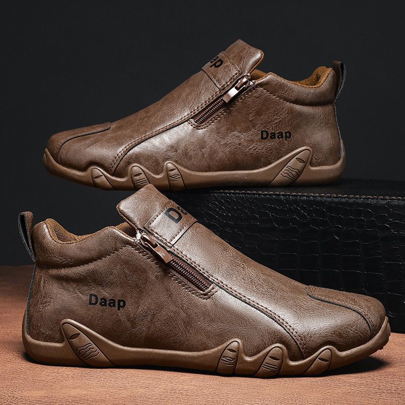 Damen modische Sportliche Sneakers mit Zippverschluss und rutschfester Sohle R&B