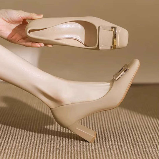 Damen Elegante und komfortable Pumps mit modischer Schnallenverzierung R&B