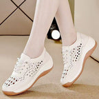 Damen Luftige Sneakers mit modischen Lochmustern und bequemer Dämpfung R&B