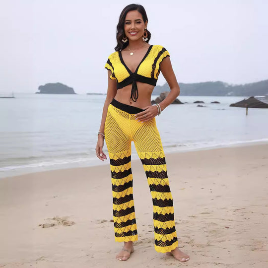 Damen gehäkelte Strandhose R&B