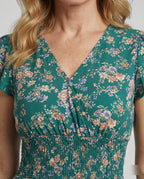 Damen Blumenkleid Maxikleid Boho
