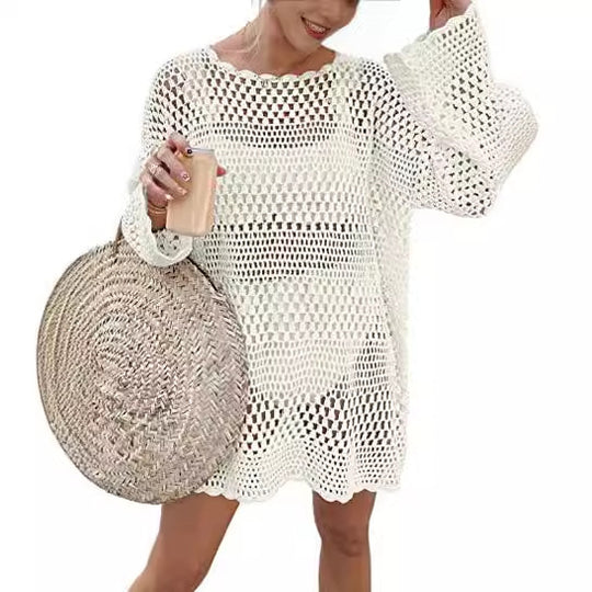Damen luftiges Häkelkleid R&B