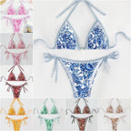 Damen Triangel-Bikini mit stilvollen Goldakzenten R&B