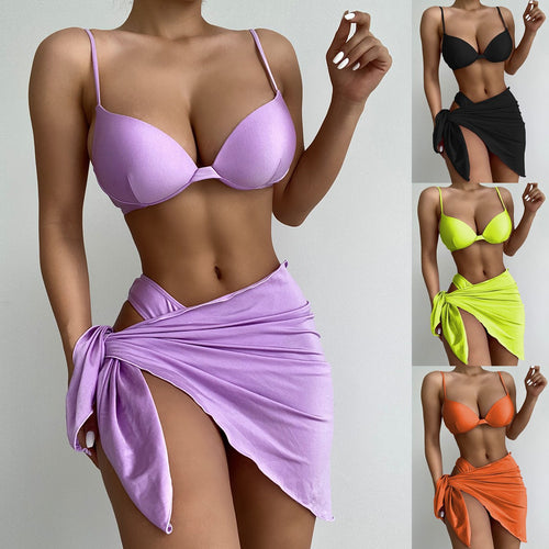Damen Bikini-Set mit trendigem Wickelrock R&B