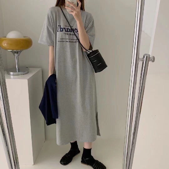 Damen Casual Lounge-Kleid mit grafischem Druck und bequemem Schnitt